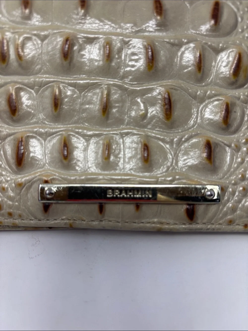 Brahmin croc embossed